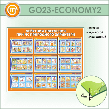 Стенд «Действия населения при ЧС природного характера» (GO-23-ECONOMY2)